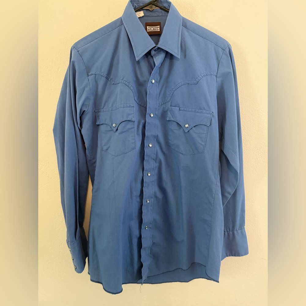 Fenton Men's Casual Blue Button-Down Shirt